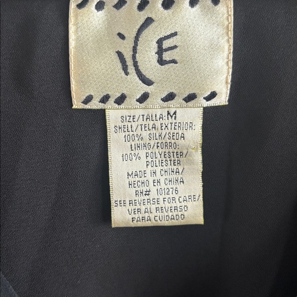 Y2K IcE • beaded and embroidered black silk blouse - Picture 3 of 8